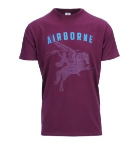 Triko AIRBORNE PEGASUS krátký rukáv VÍNOVÉ vel. S