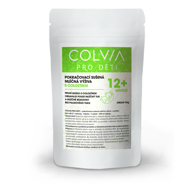 COLVIA Pokračovací batolecí mléko s colostrem 12+ měsíců, vzorek 35g