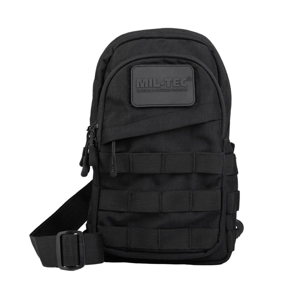 MIL-TEC batoh CROSSBODY s MOLLE vazbou ČERNÝ