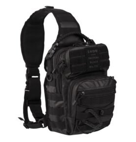 MIL-TEC batoh ASSAULT malý s jedním popruhem PU zátěr ČERNÝ