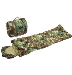 MIL-TEC spacák celorozepínací s podhlavníkem PILOT WOODLAND +/- 0°C