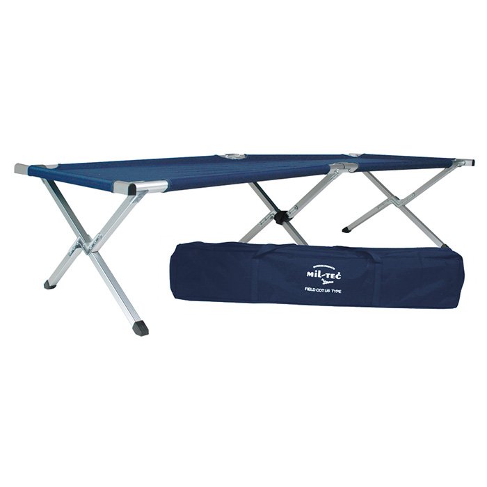 MIL-TEC lehátko US skládací s AL rámem v obalu MODRÉ