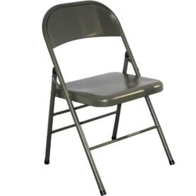 Židle plechová US model skládací ZELENÁ
