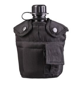 MIL-TEC láhev polní US 1l s pítkem a obalem ČERNÁ