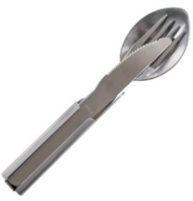 MIL-TEC příbor skládací zasouvací sada 3 dílů s otvírákem