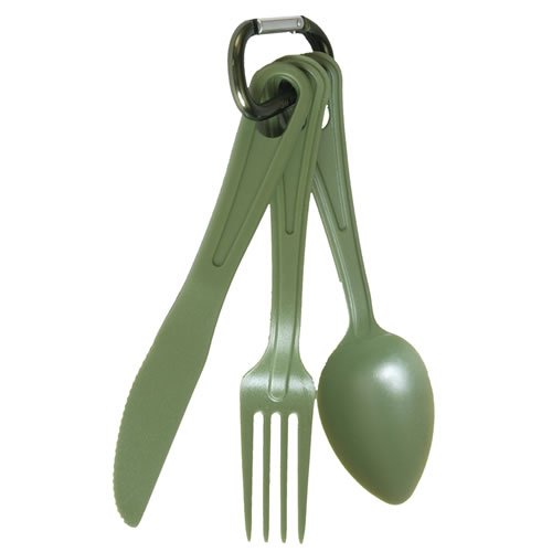 MIL-TEC příbor US LEXAN 3ks na karabině