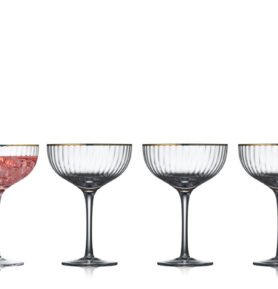 Lyngby Glas Koktejlové sklenice Palermo Gold 31,5 cl (4 ks)