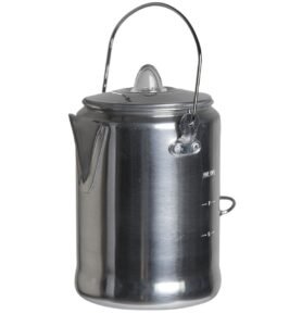 MIL-TEC konvice hliníková s perkolátorem 1,35 l STŘÍBRNÁ