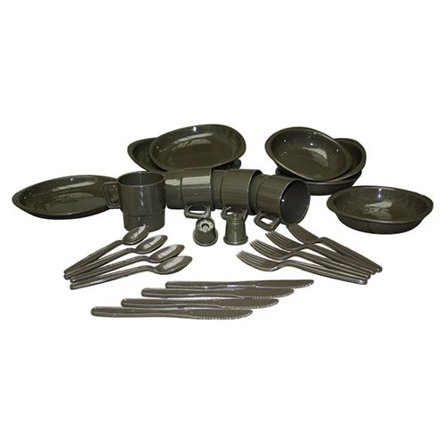 MIL-TEC sada campingového nádobí 26 ks ZELENÁ