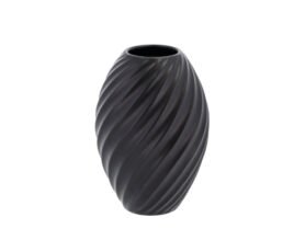 Morsø Porcelánová váza River 16 cm Black