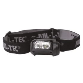 MIL-TEC svítilna čelová LED 4 barvy BÍLÁ / ZELENÁ / ČERVENÁ / MODRÁ - ČERNÁ