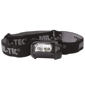 MIL-TEC svítilna čelová LED 4 barvy BÍLÁ / ZELENÁ / ČERVENÁ / MODRÁ - ČERNÁ