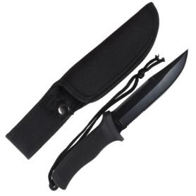 MIL-TEC nůž bojový s pouzdrem CORDURA ČERNÝ