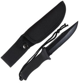 MIL-TEC nůž bojový s pouzdrem CORDURA ČERNÝ