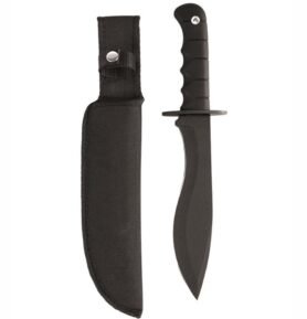 MIL-TEC nůž bojový US SPEC mačetová čepel s pouzdrem ČERNÝ