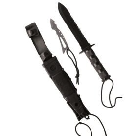 MIL-TEC nůž pro přežití SURVIVAL celočerný