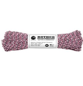 ROTHCO šňůra PARACORD nylon 550LB ø 4 mm / 30 m RŮŽOVÁ CAMO