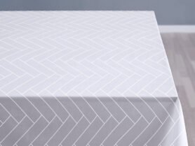 Södahl Kuchyňský ubrus 140x270 Tiles Damask Optical white