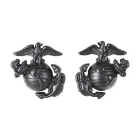 ROTHCO odznak SUBDUED MARINE CORP GLOBE & ANCHOR ČERNÝ