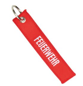 MIL-TEC klíčenka "FEUERWEHR" ČERVENÁ