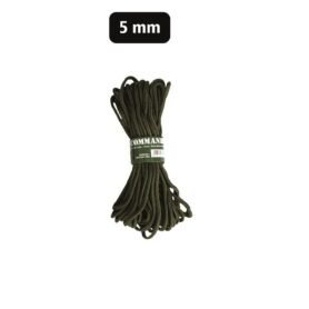 MIL-TEC šňůra COMMANDO pomocná 5 mm / 15 m ZELENÁ