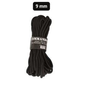 MIL-TEC šňůra COMMANDO pomocná ø 9 mm / 15 m ČERNÁ