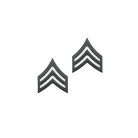 Odznak hodnosti SERGEANT SUBDUED ČERNÝ