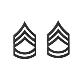 ROTHCO odznak hodnosti MASTER SERGEANT SUBDUED ČERNÝ