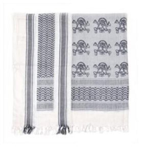 AB šátek SHEMAGH LEBKY BÍLO/ČERNÝ