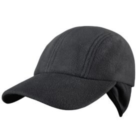 CONDOR OUTDOOR čepice baseballka YUKON fleece ČERNÁ