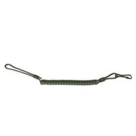 MIL-TEC kabel (kroucený) s karabinkou bezpečnostní ke zbrani ZELENÝ