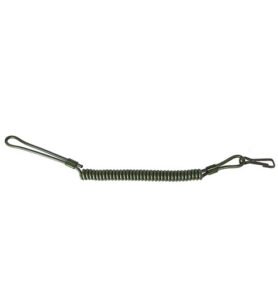 MIL-TEC kabel (kroucený) s karabinkou bezpečnostní ke zbrani ZELENÝ