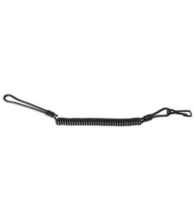 MIL-TEC kabel (kroucený) s karabinkou bezpečnostní ke zbrani ČERNÝ