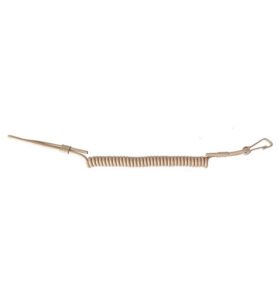 MIL-TEC kabel (kroucený) s karabinkou bezpečnostní ke zbrani COYOTE