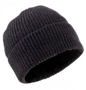 Čepice zimní pletená CLASSIC MERINO vlna ČERNÁ