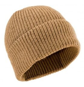 Čepice zimní pletená CLASSIC MERINO vlna COYOTE