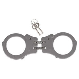 MIL-TEC pouta policejní DOUBLE LOCK pevná STŘÍBRNÁ