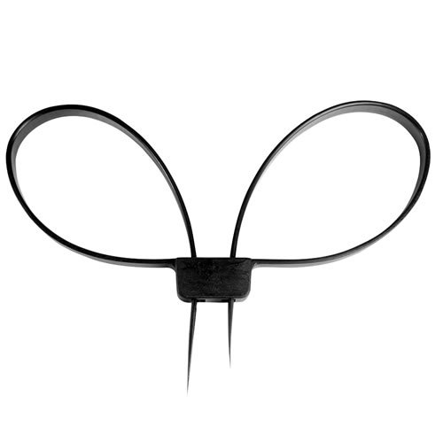 MIL-TEC pouta plastová dvojitá provlíkací ČERNÁ