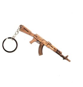 Albainox přívěšek na klíče puška AK MĚDĚNÝ