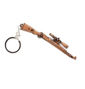 Albainox přívěšek na klíče puška KAR98K s puškohledem MOSAZNÝ