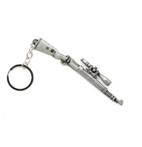 Albainox přívěšek na klíče puška KAR98K s puškohledem STŘÍBRNÝ