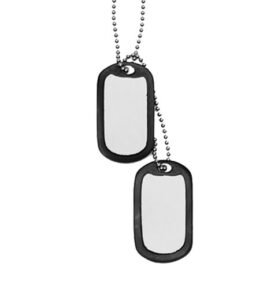 MIL-TEC známky identifikační US "DOG TAG" s tišítky STŘÍBRNÉ