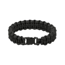 Náramek pletený PARACORD 15mm ČERNÝ vel. S