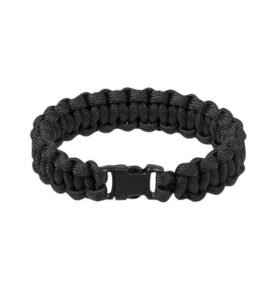 Náramek pletený PARACORD 15mm ČERNÝ vel. S