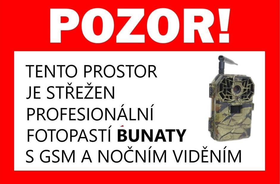 plastová cedule  20 x 30cm POZOR FOTOPAST