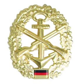 Bundeswehr odznak BW na baret zlatý Marine-Sicherungstruppe
