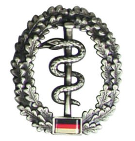 Bundeswehr odznak BW na baret Sanitätstruppe