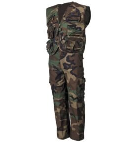 Komplet dětský vesta+kalhoty WOODLAND vel. XS