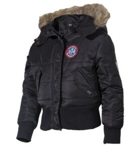 Bunda dětská s kapucí N-2B POLAR ČERNÁ vel. L