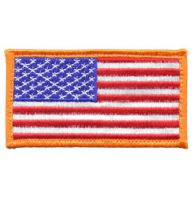 ROTHCO nášivka USA vlajka 4,5 x 8,5 cm ORANŽOVÝ lem